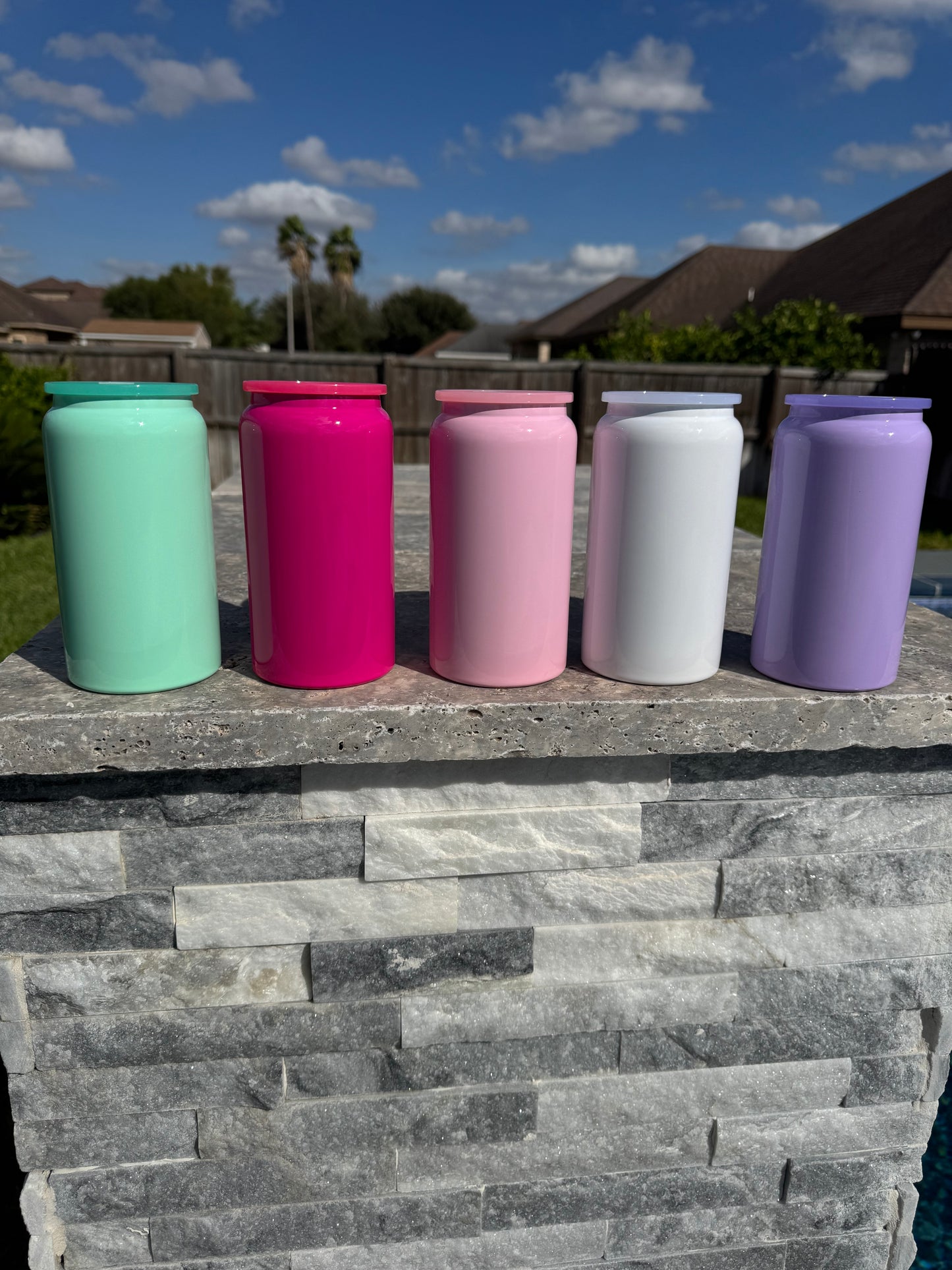 16oz Stainless Steel Colored Cans