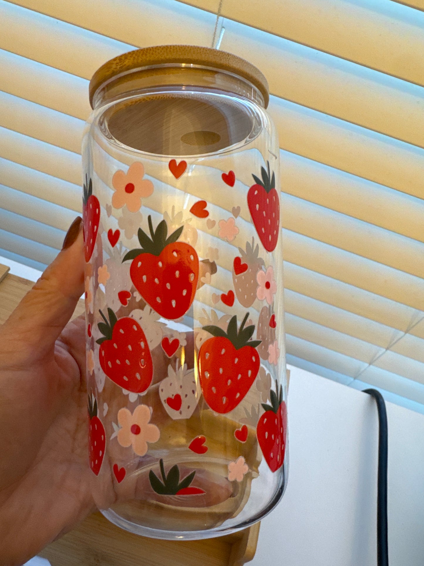 Strawberry Glass Cup