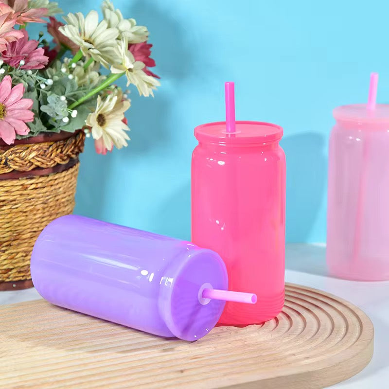 16oz Acrylic Jelly Colored Can
