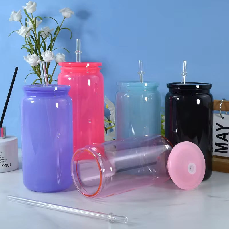 16oz Acrylic Jelly Colored Can