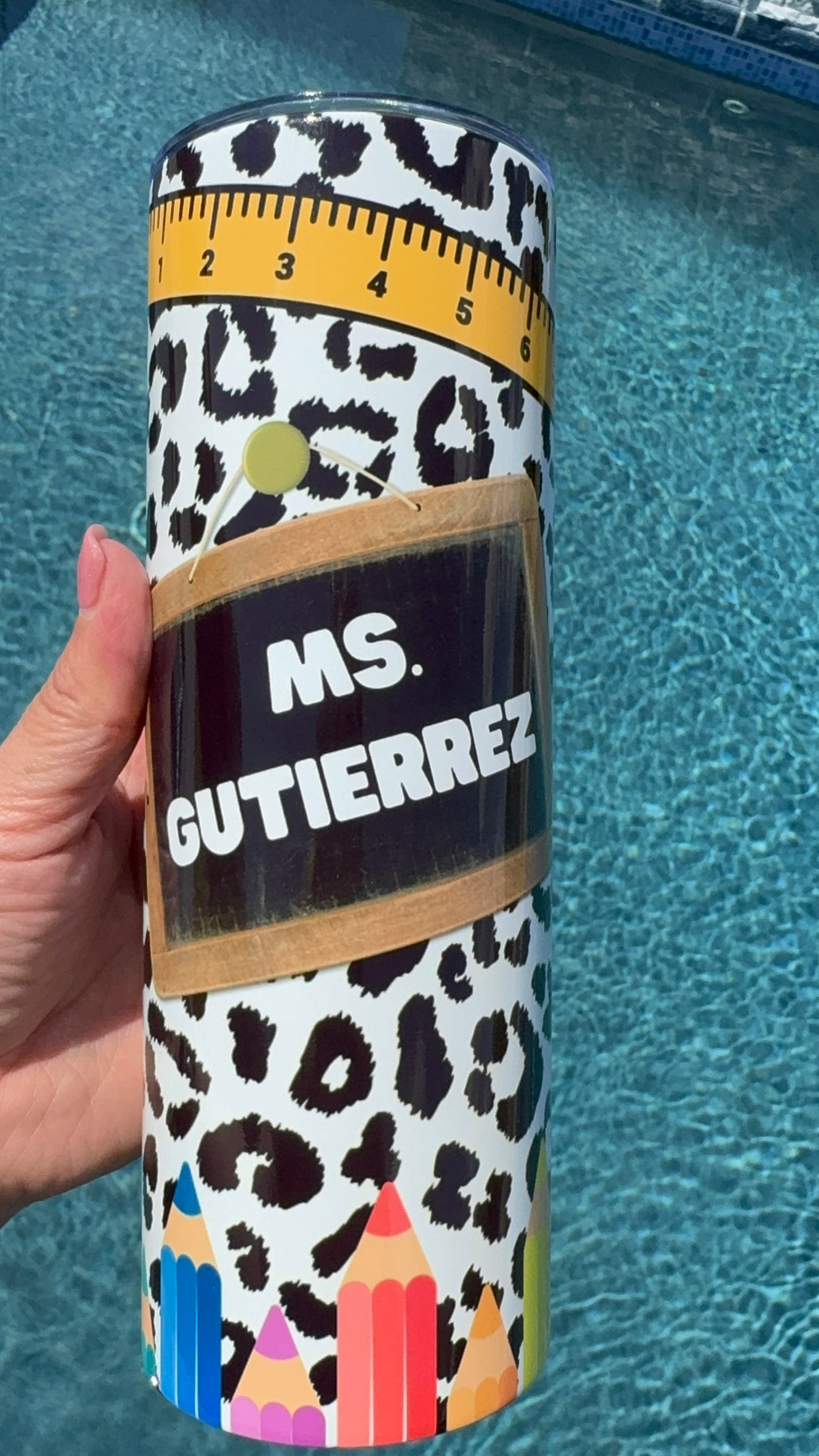 Chalk Board Teacher Tumbler
