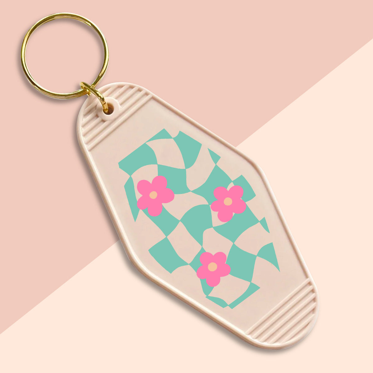 Pink Flowers-UVDTF Keychain Decal