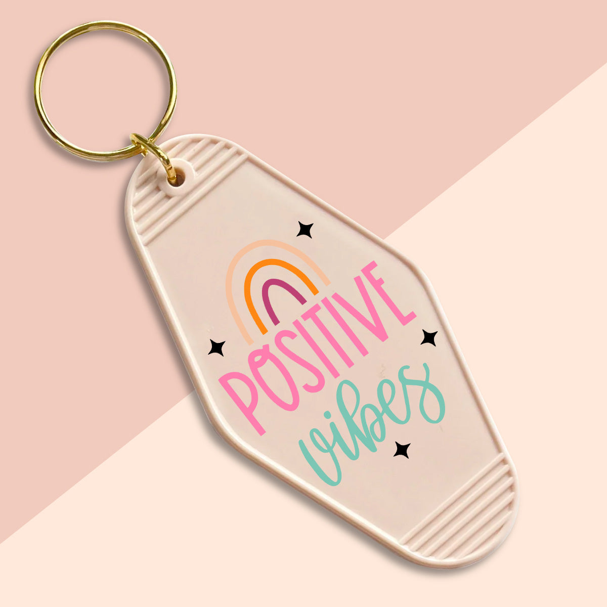 Positive Vibes-UVDTF Keychain Decal