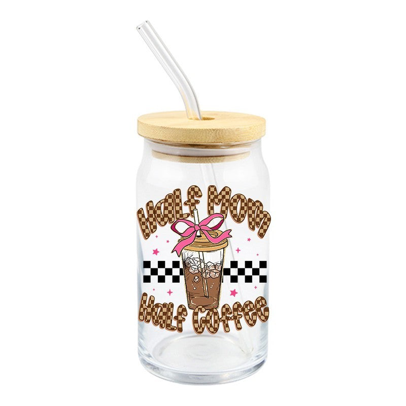 Half Mom Half Coffee Decal