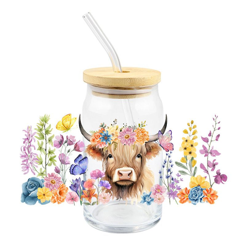 Spring Highland Cow