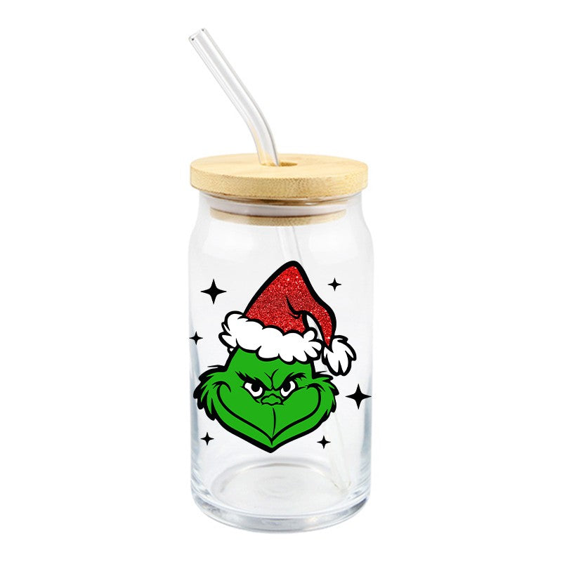 Green Face Christmas Decal