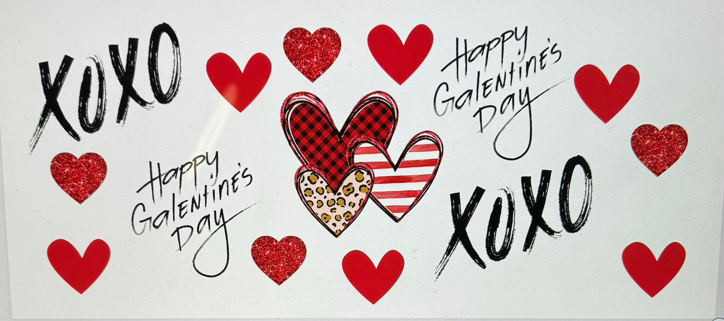 Happy Galentin’s Day Glass Cup