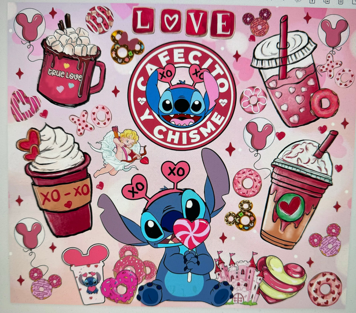 Blue Alien Hearts Tumbler