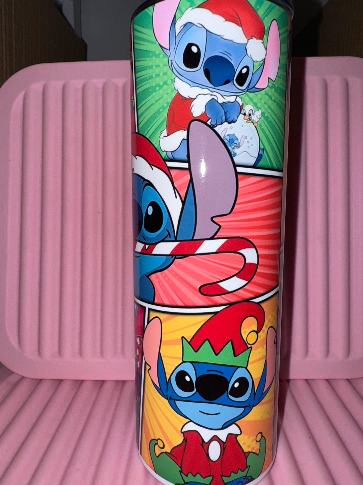 Blue Alien Christmas Tumbler