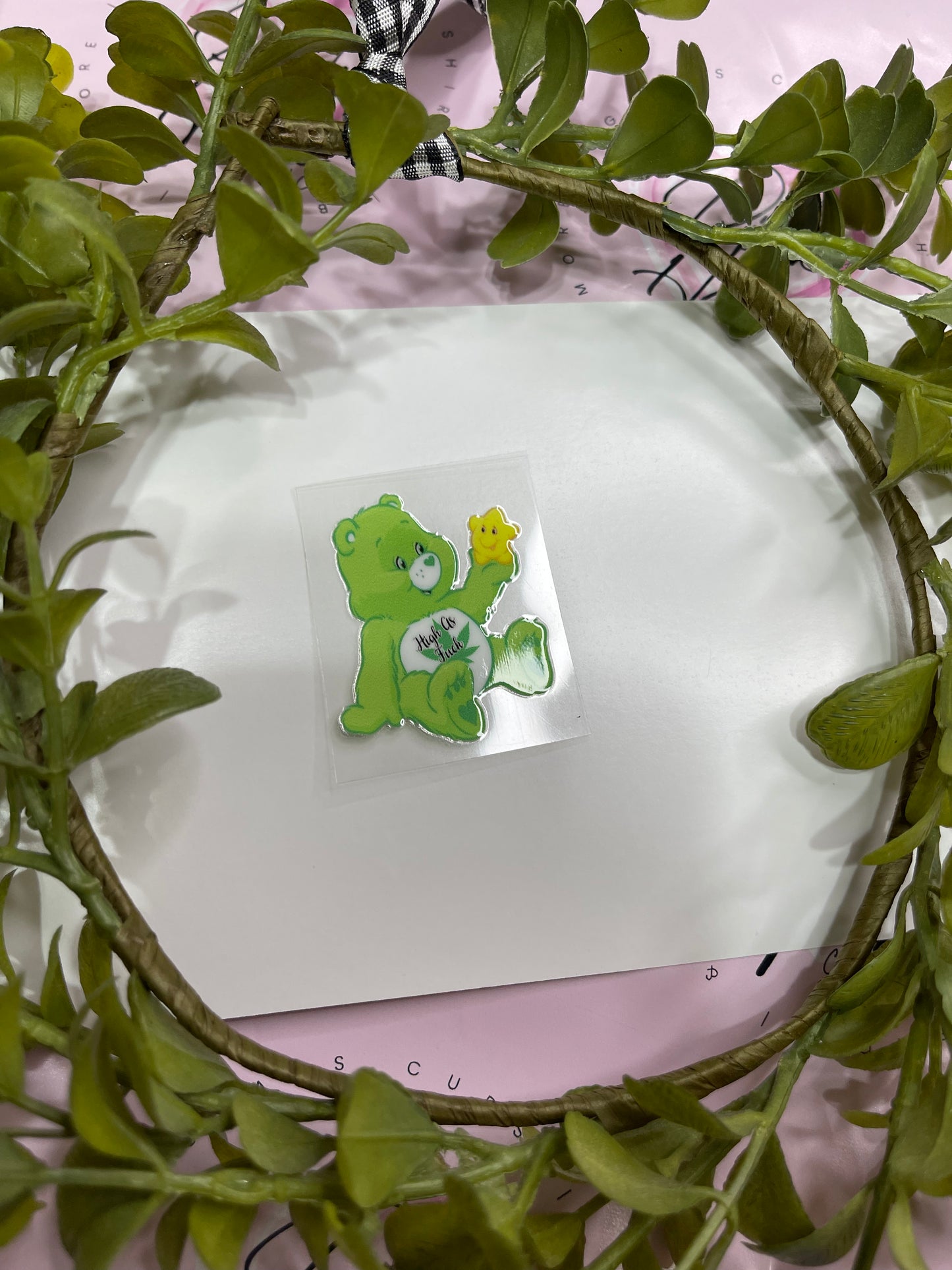 Swear Bear-High as F-Shot Decal