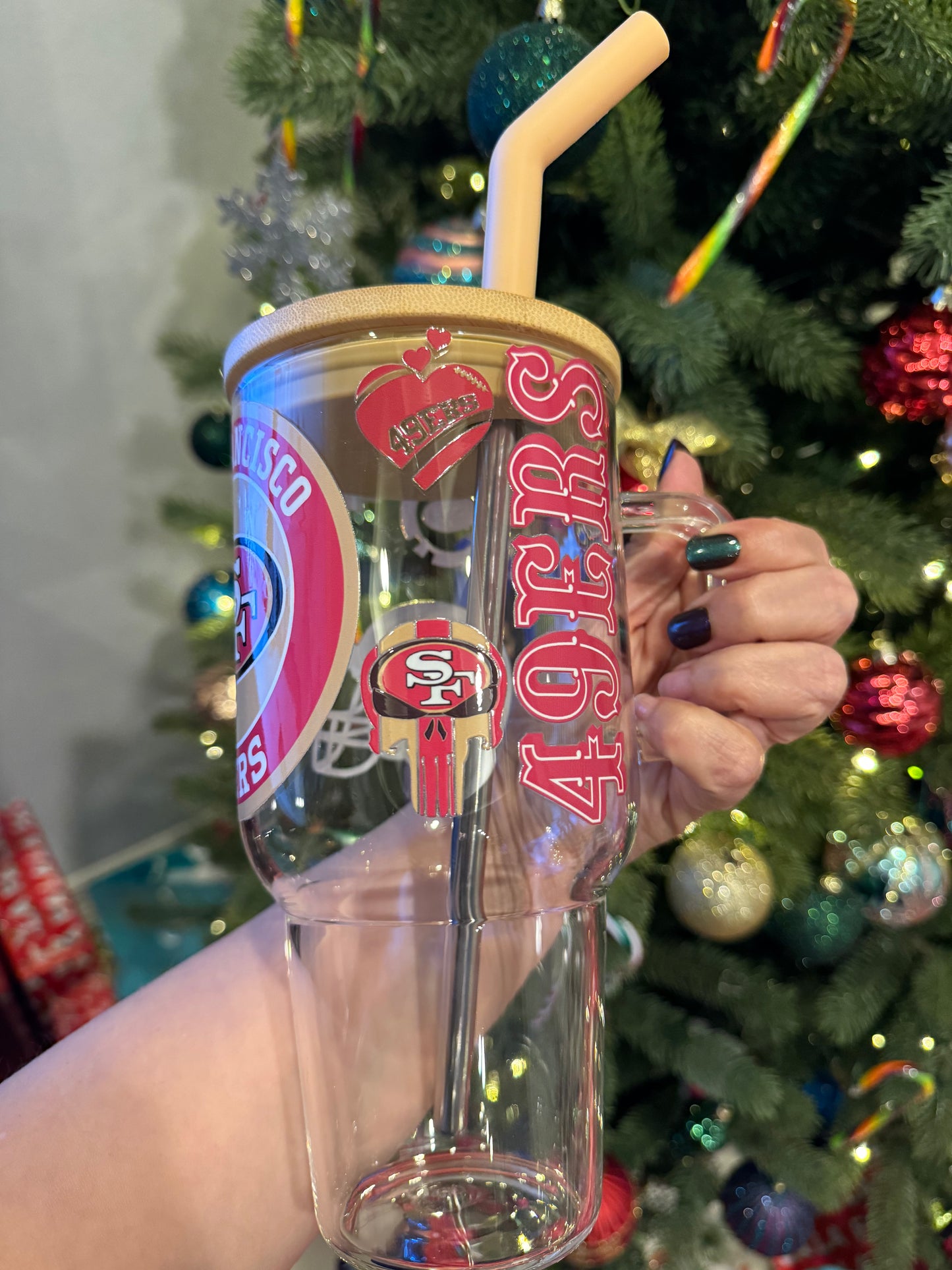 Niners 32oz Glass Mug