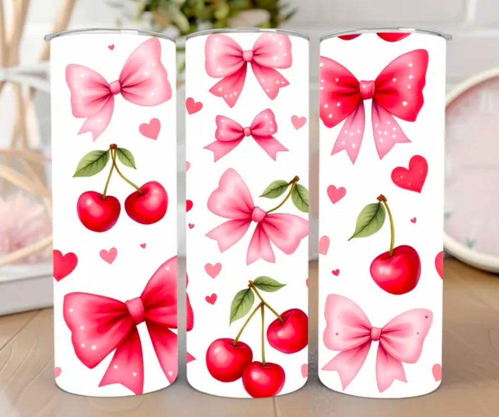 Cherries and Bows Tumbler
