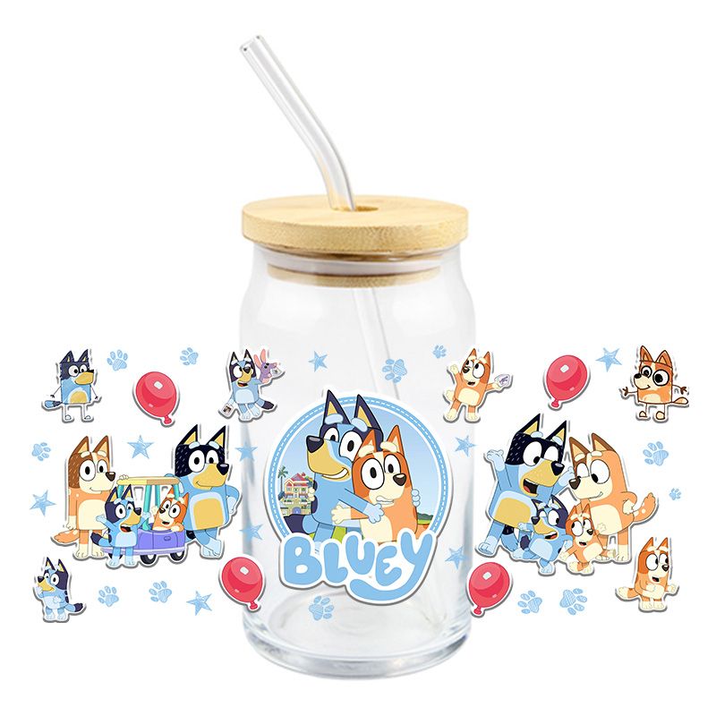 Blue Dog & Balloons 2