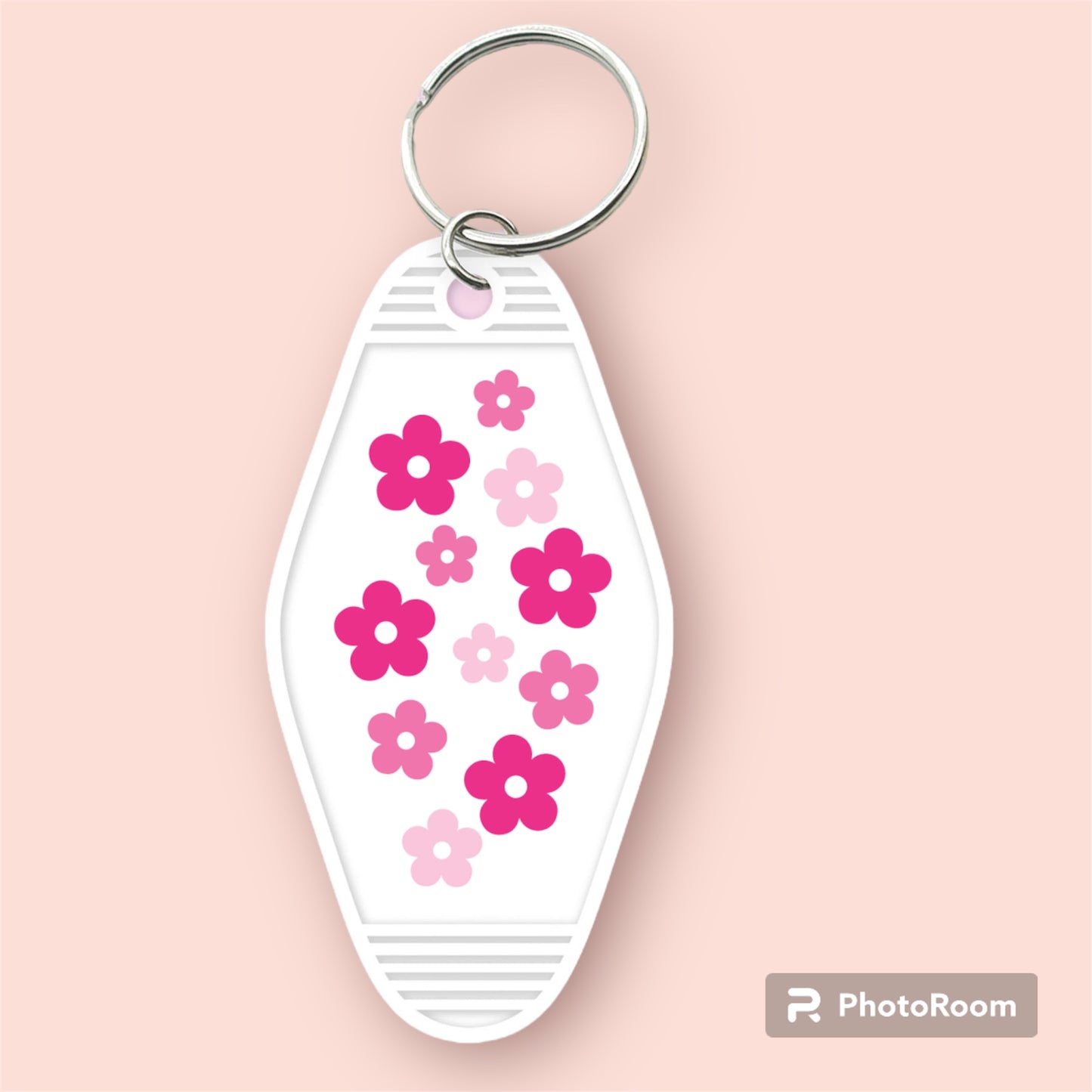 Pink Flowers -UVDTF Keychain Decal