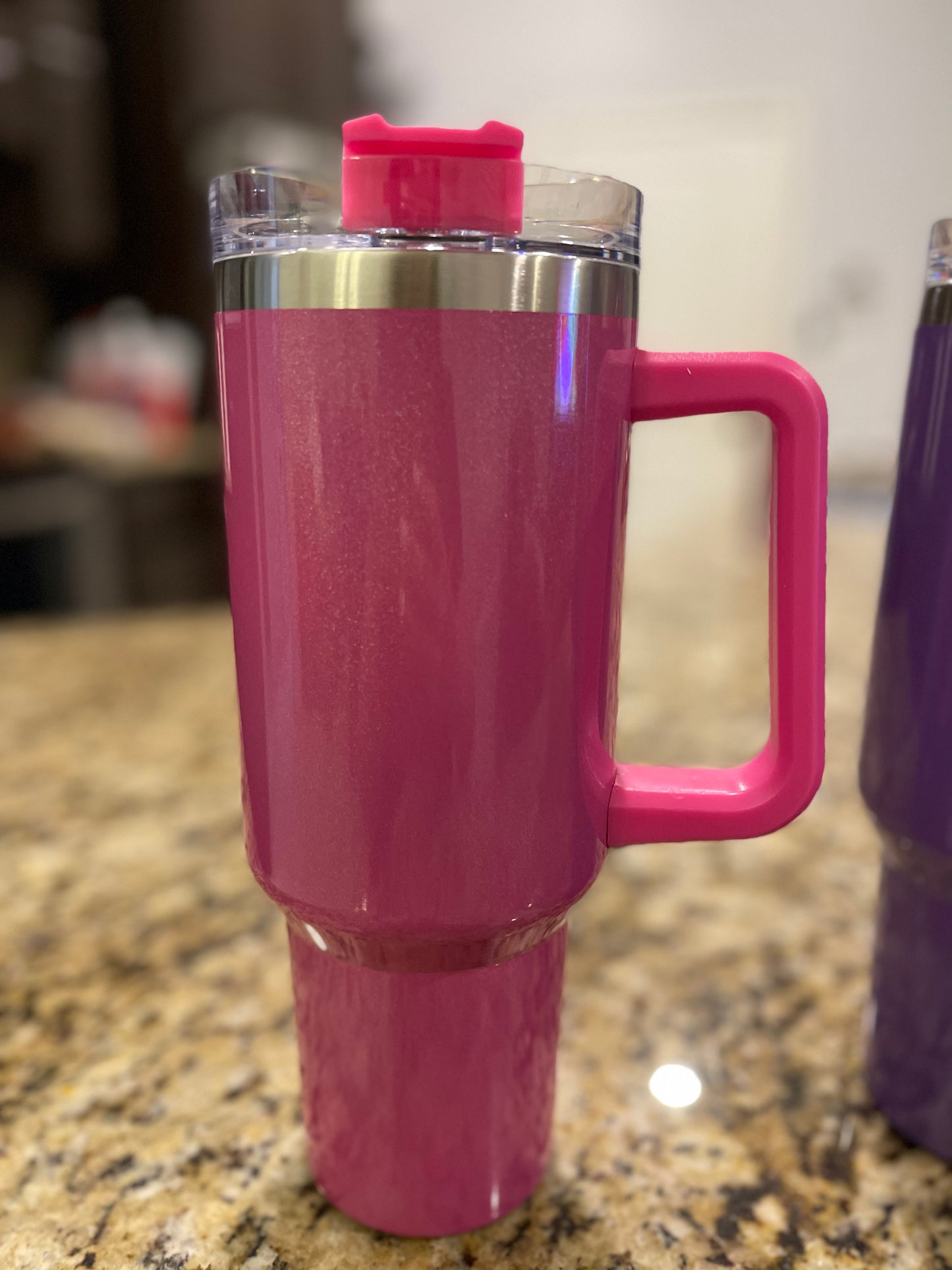 40 Ounce Glitter Sublimation Tumbler - Blank Sublimation Tumbler with Lid and Straw