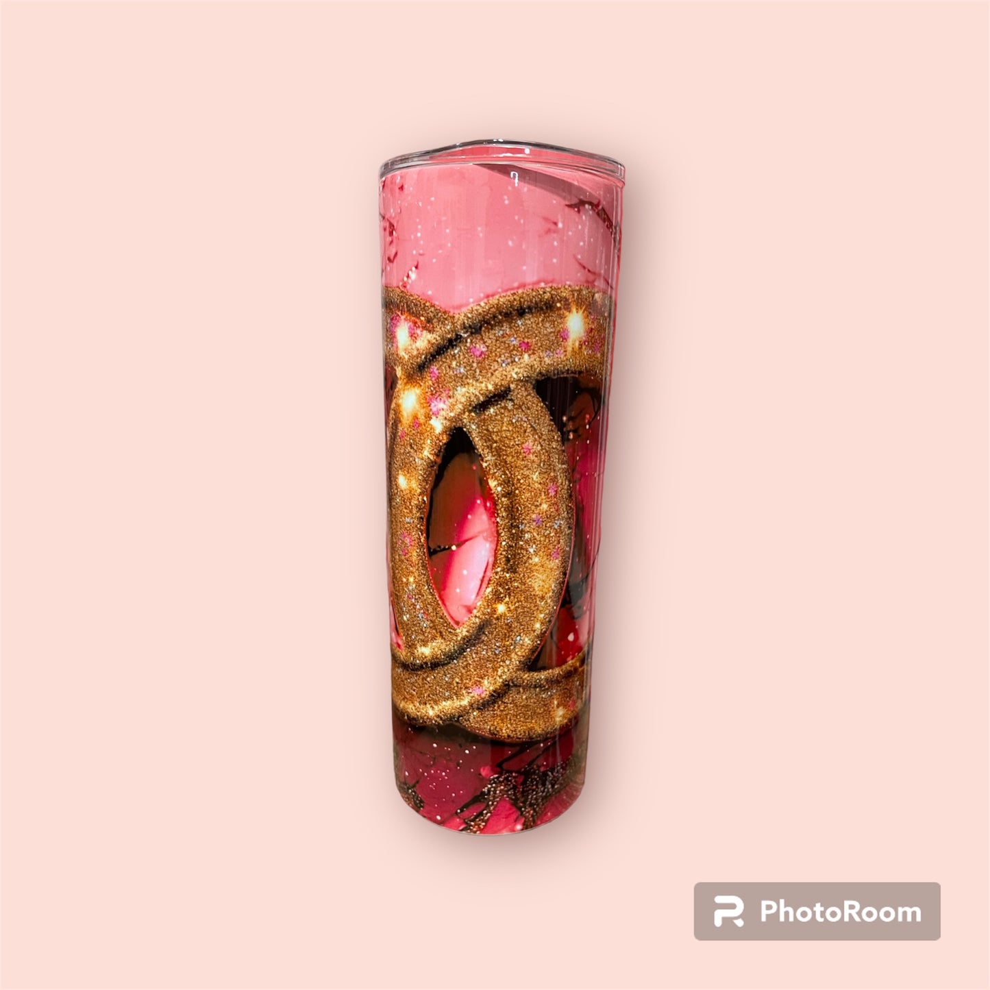 3D Tumbler Pink and Gold CC
