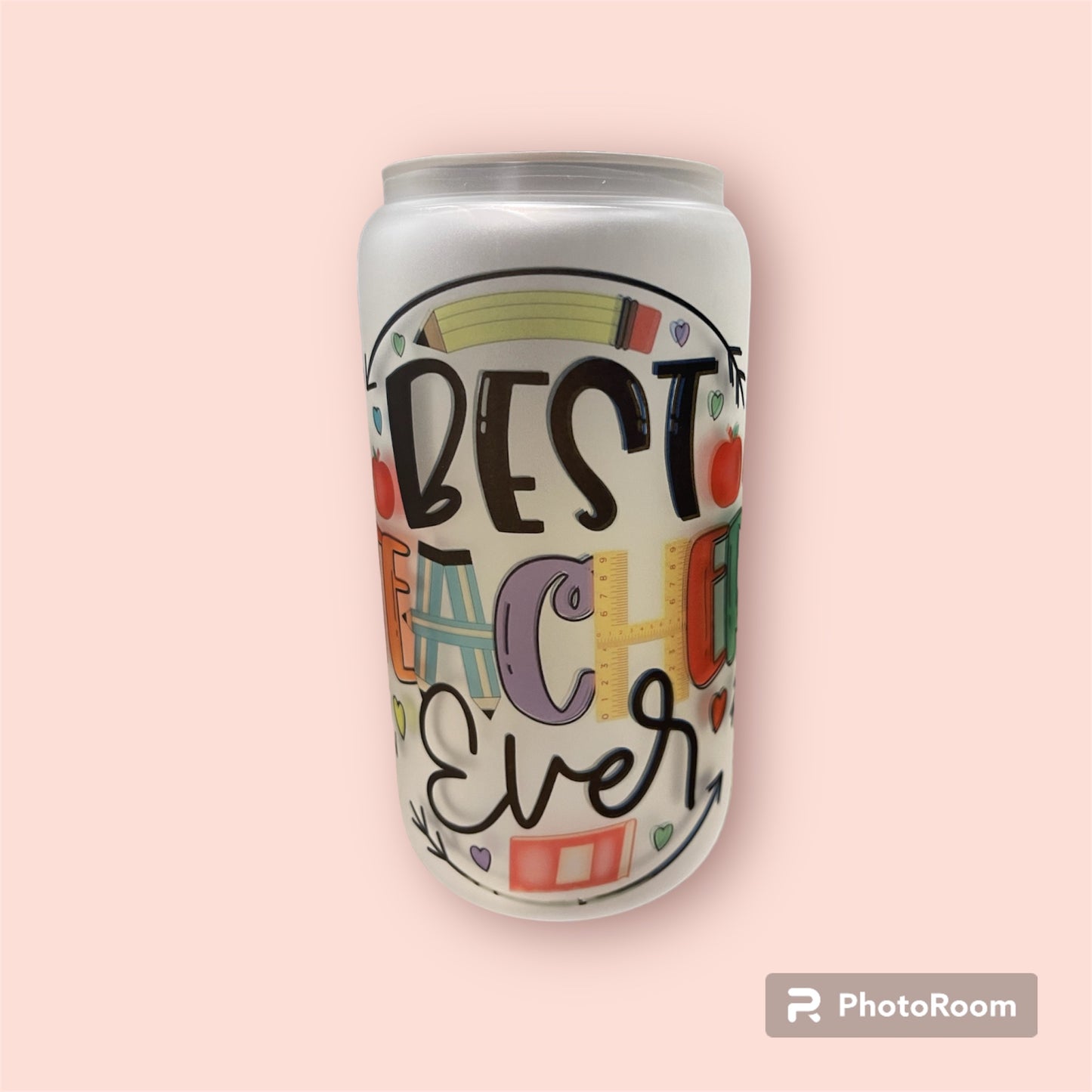 Best Teacher Ever Frosted Glass