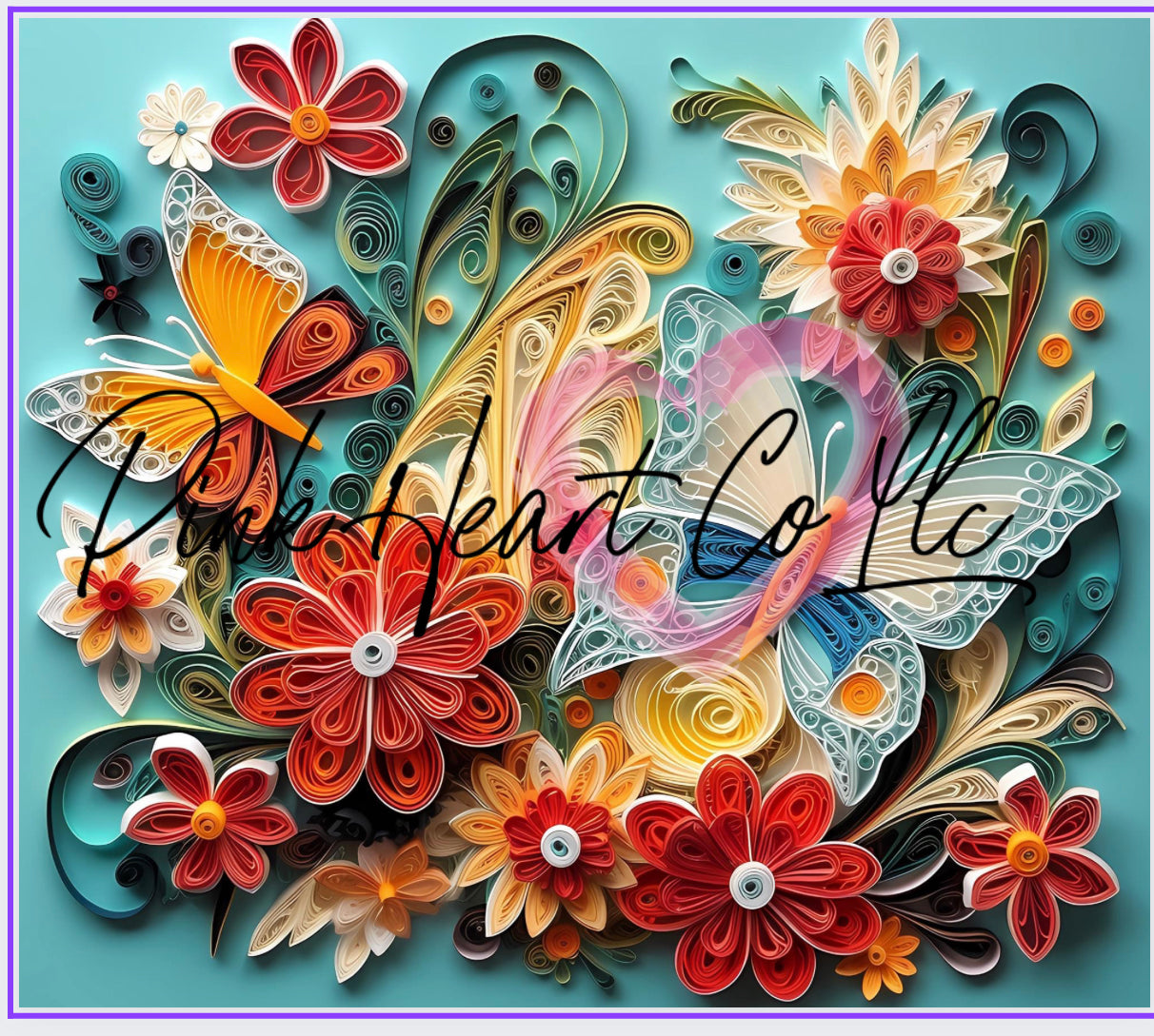 3D Tumbler Butterfly Mulitcolor