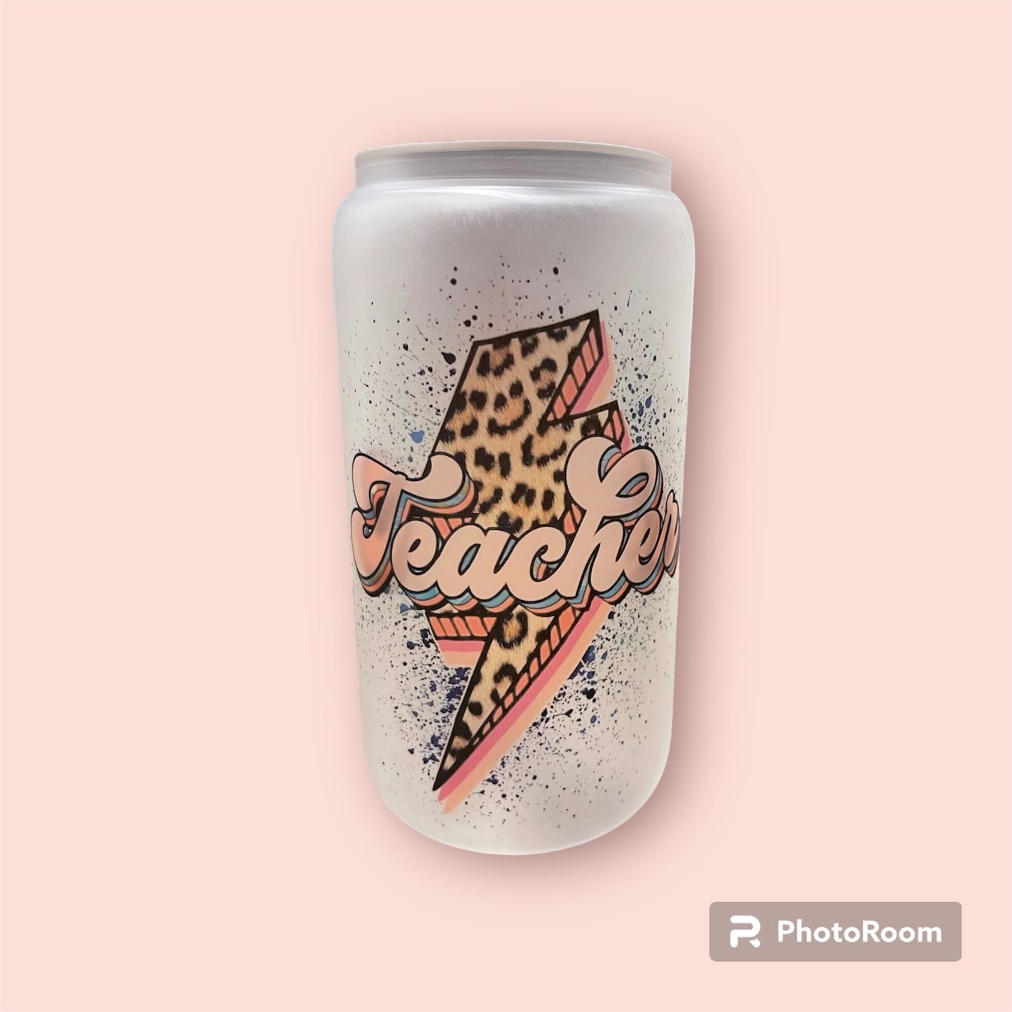 Teacher Lighting Bolt Frosted Glass