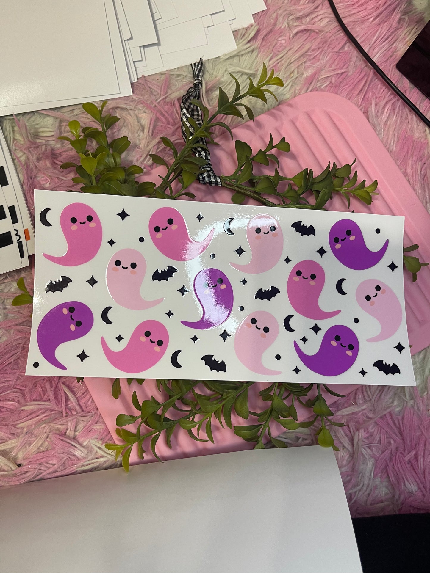 PURPLE AND PINK GHOSTS