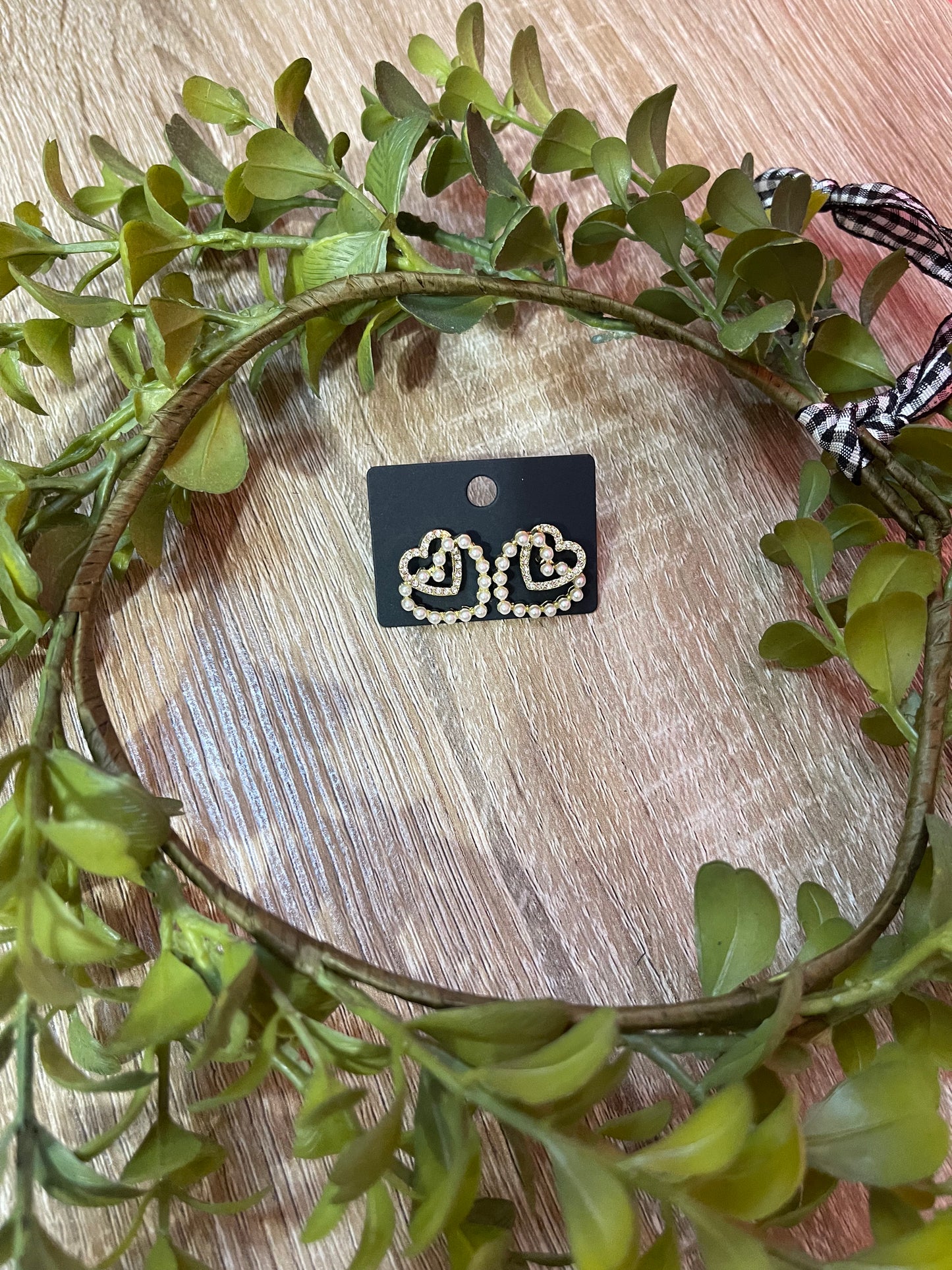 Pearl Heart Earrings