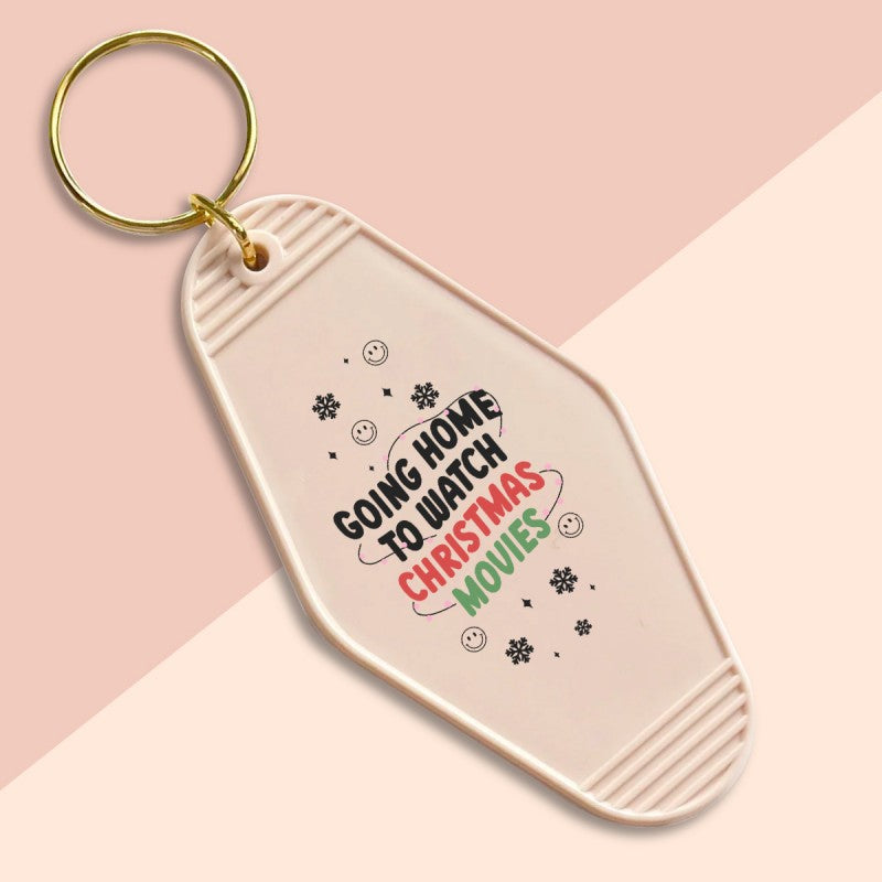 Going Home to watch Christmas Movies-UVDTF Keychain Decal