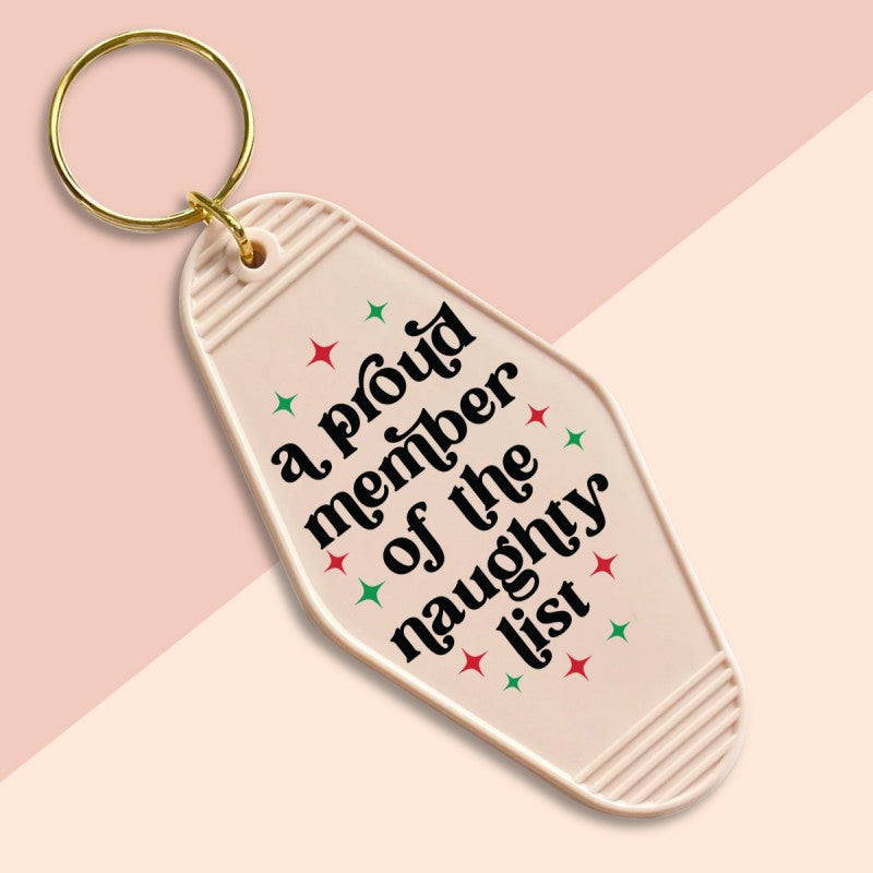 Proud Member of the Naughty List-UVDTF Keychain Decal