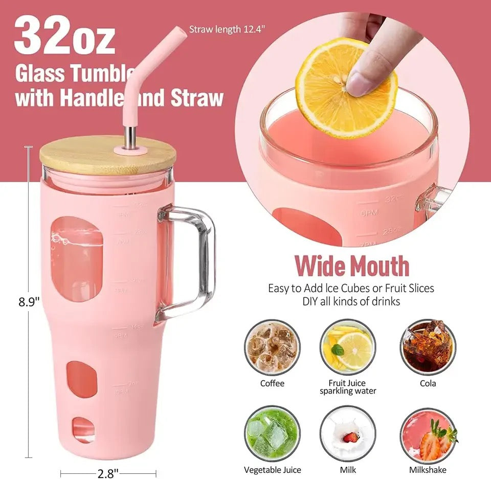 32oz Ounce Tumbler with Lid and Straw