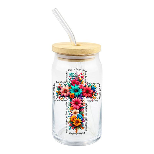 Floral Cross Decal