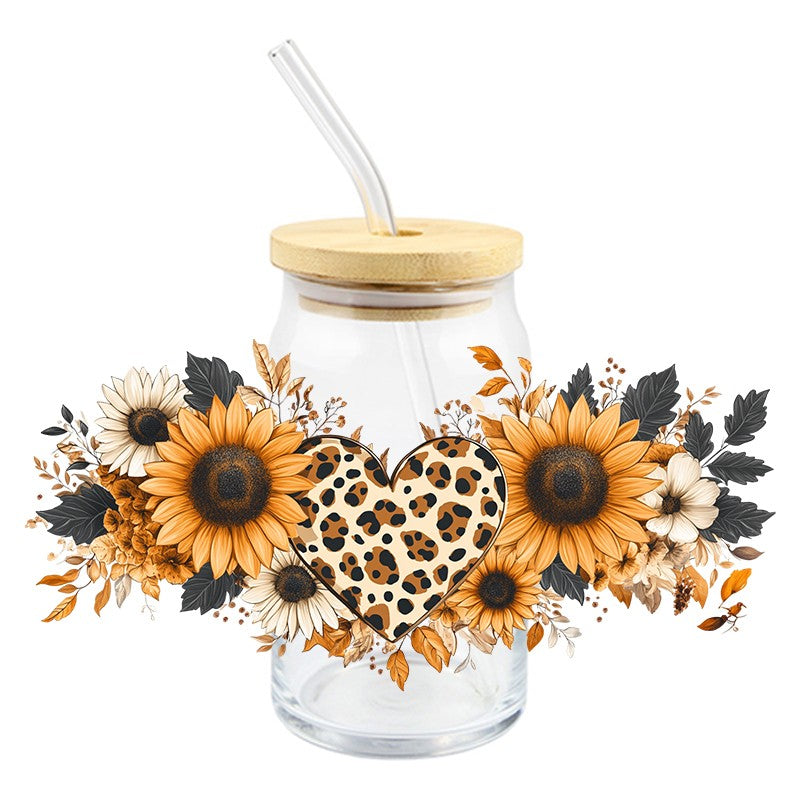 Cheetah Heart and Sunflowers