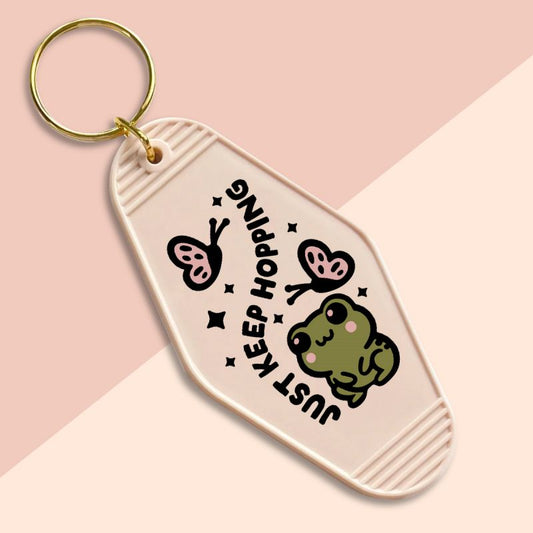 Just keep hopping-UVDTF Keychain Decal