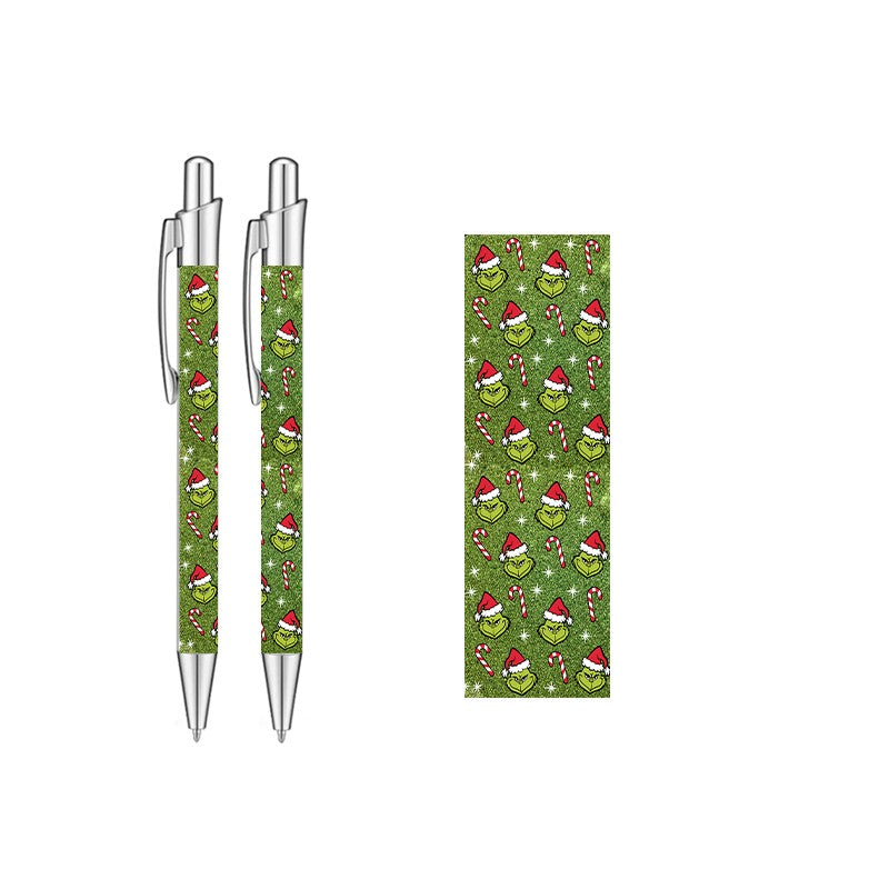 Grinch Faces Green Pen Wrap