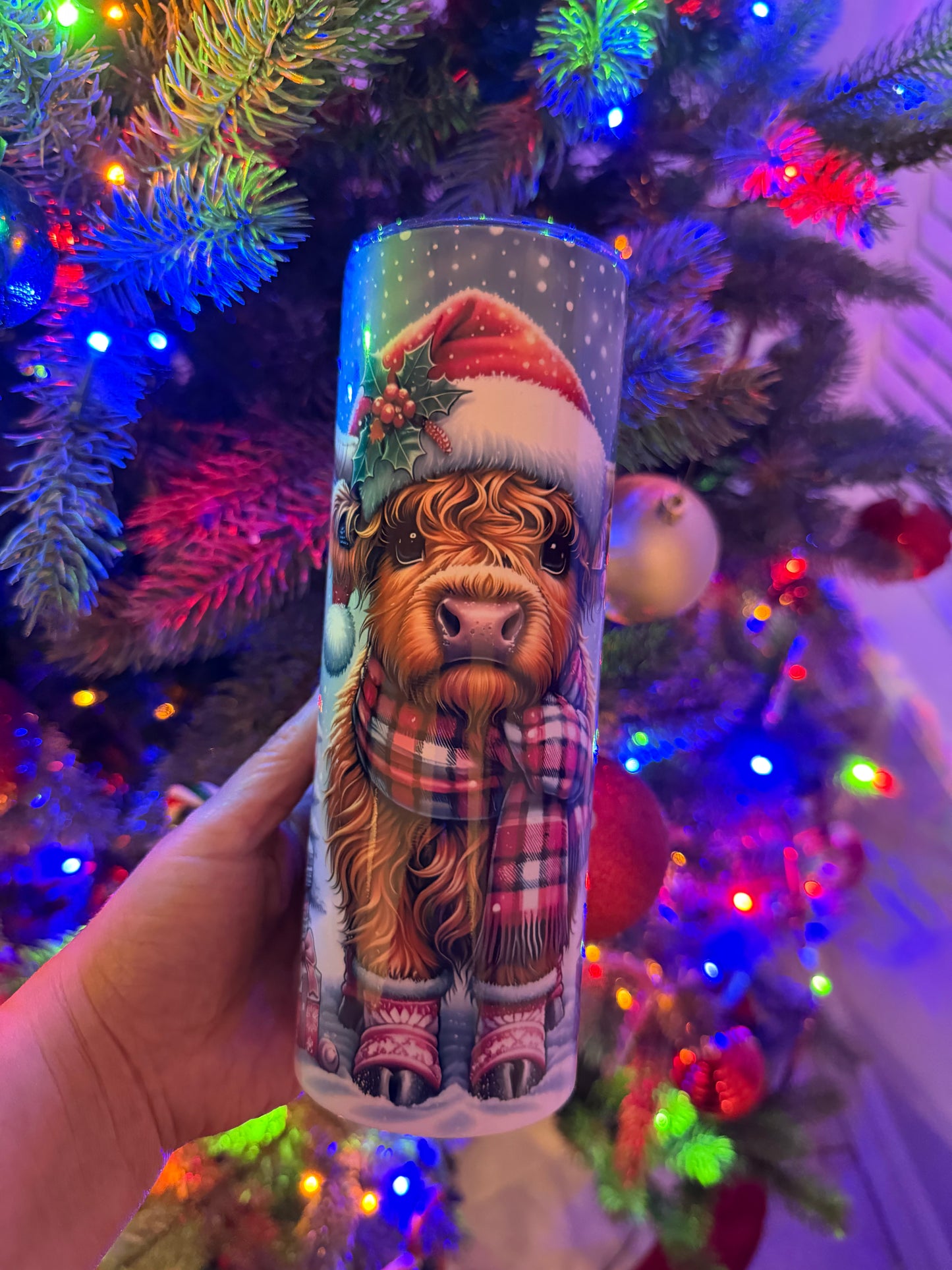 Christmas Cow Tumbler