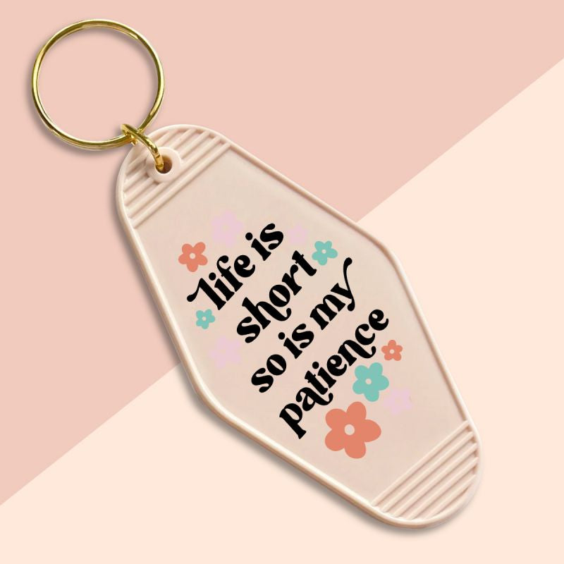 Life is short-UVDTF Keychain Decal