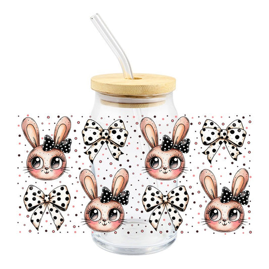 Easter Bunnys Black polka dots