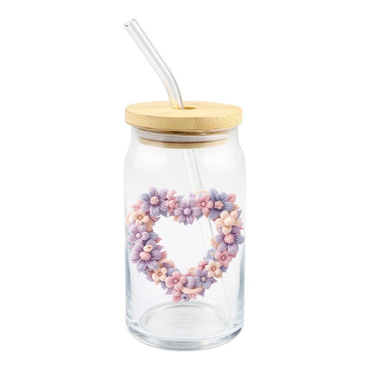 Heart Flowers Decal