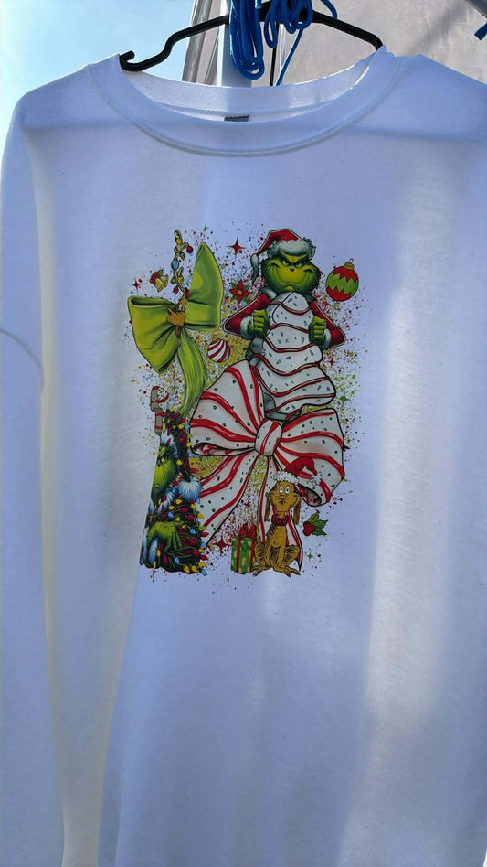 Crewneck Size XL Green Man Cakes Christmas