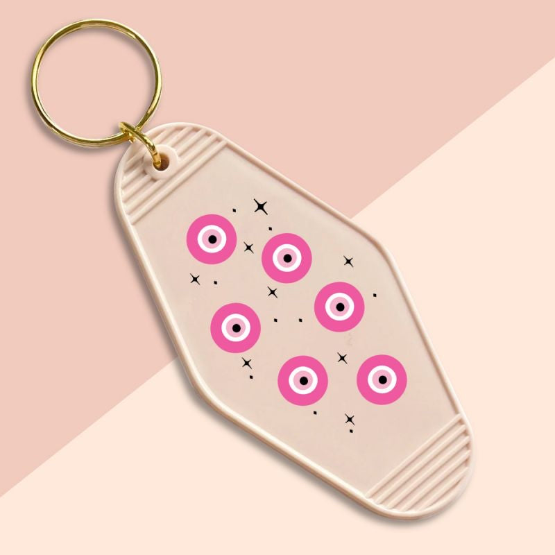 Evil Eye Pink-UVDTF Keychain Decal