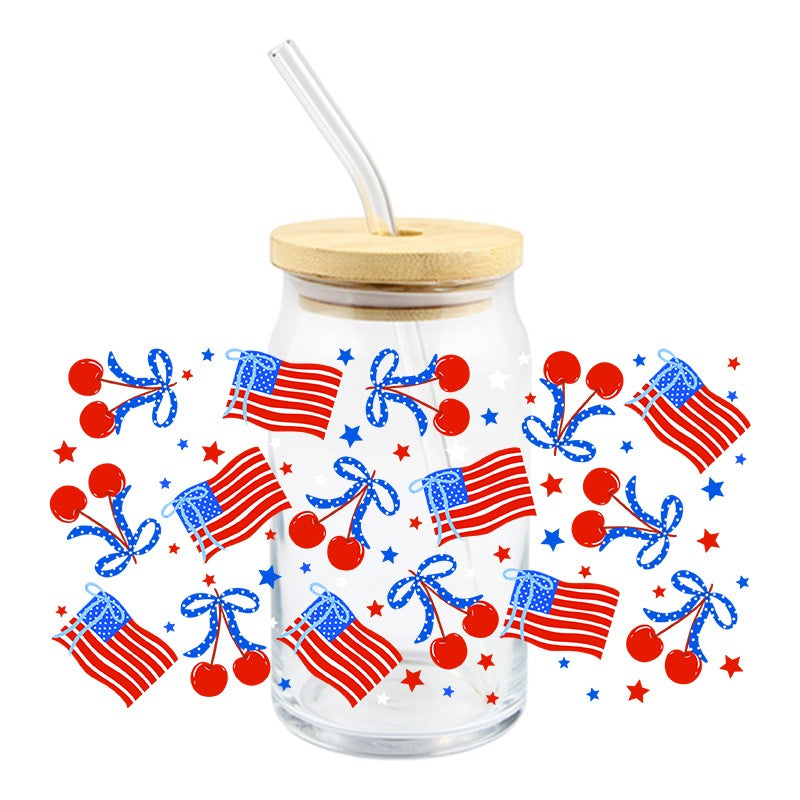 America Flag & Cherries