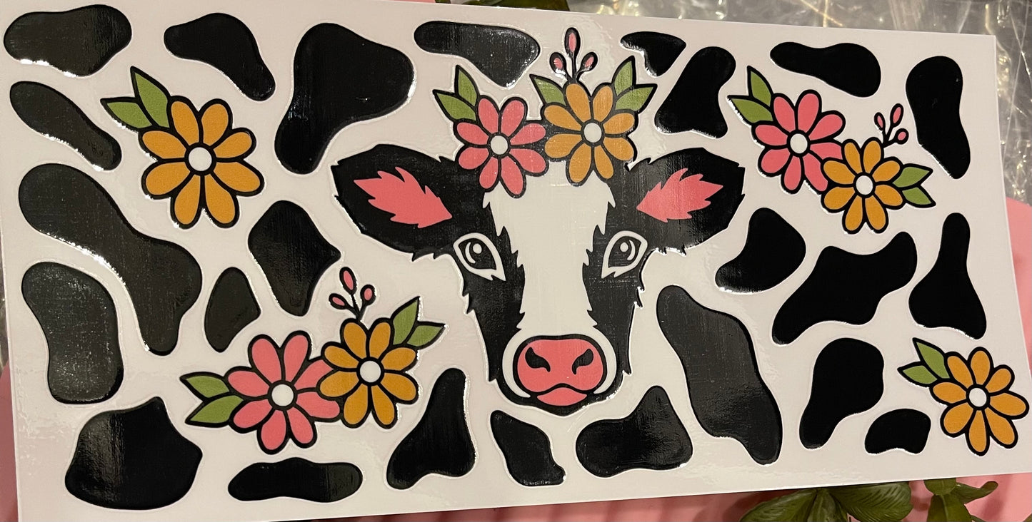 Cow with Flowers