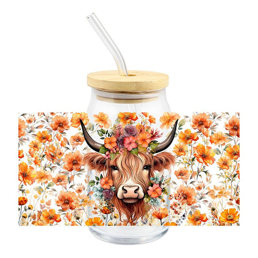 Fall Floral Cow