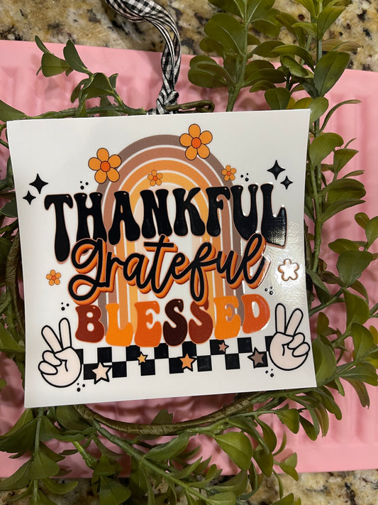 THANKFUL GRATEFUL BLESSED Decal