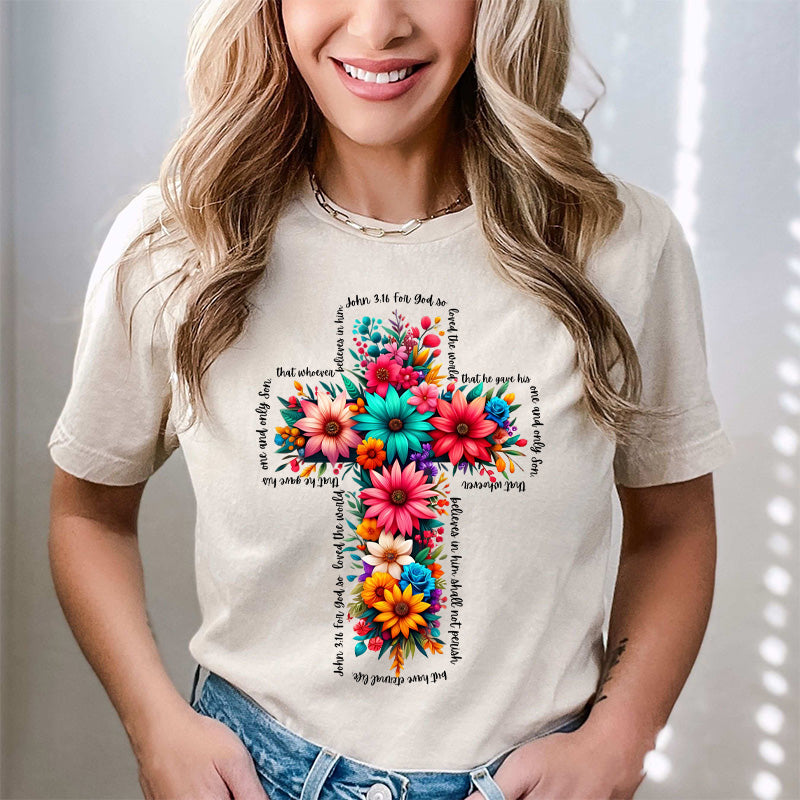 Floral Cross (DTF)