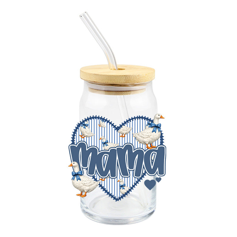 Mama Heart Geese Decal
