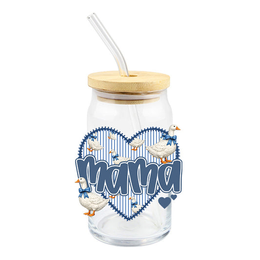 Mama Heart Geese Decal