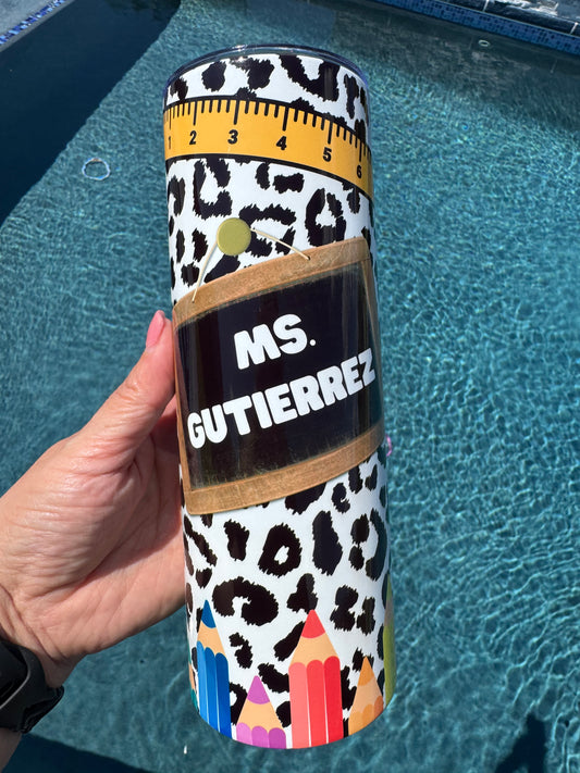 Chalk Board Teacher Tumbler