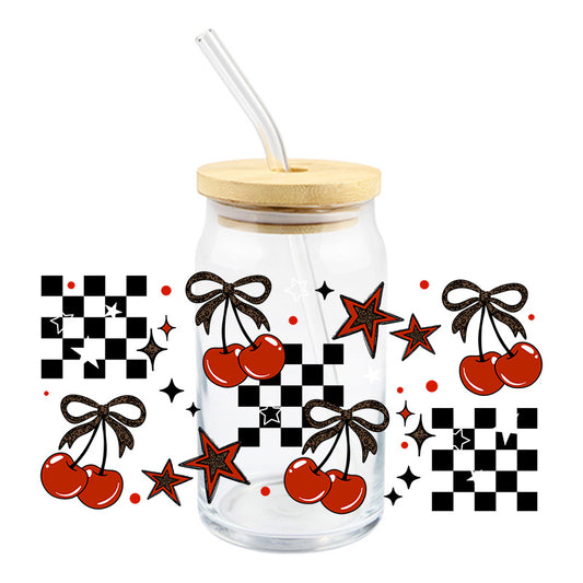 Cherries and Stars black squares