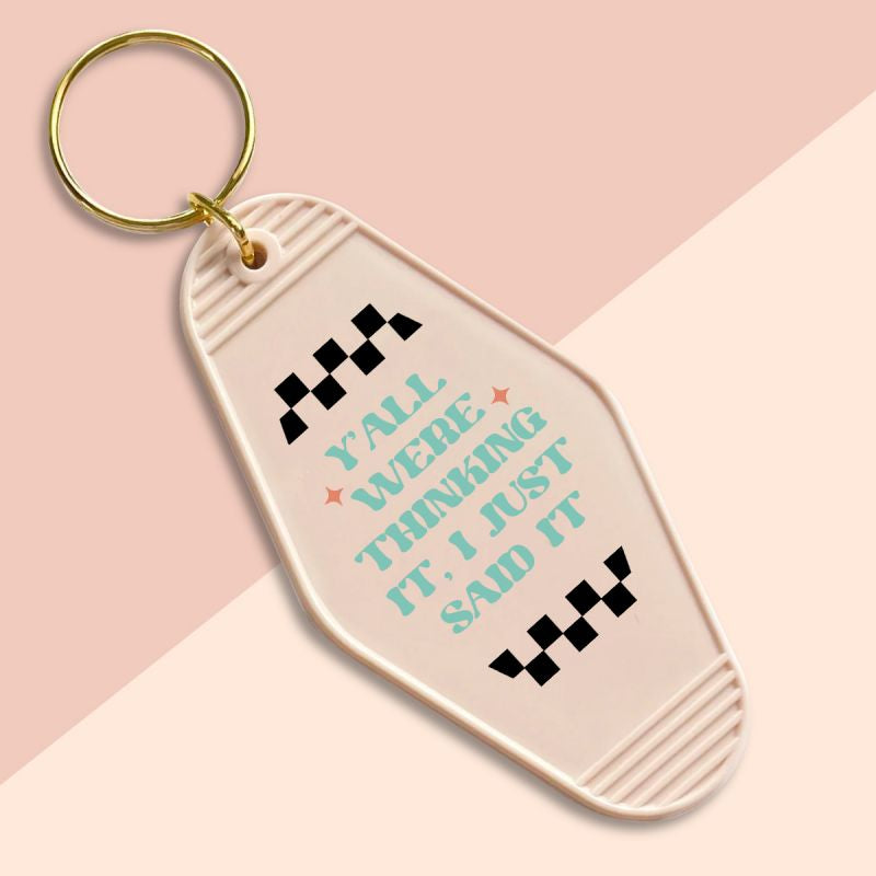 Y’all were thinking it-UVDTF Keychain Decal