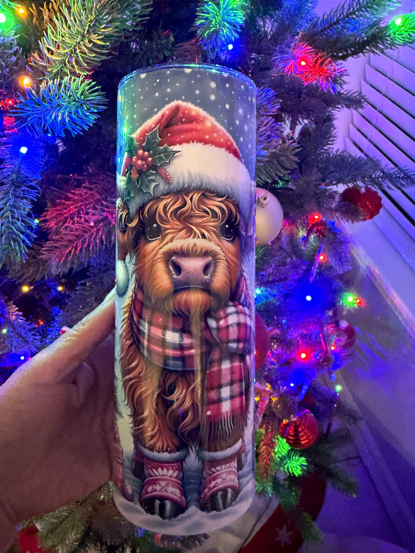 Christmas Cow Tumbler
