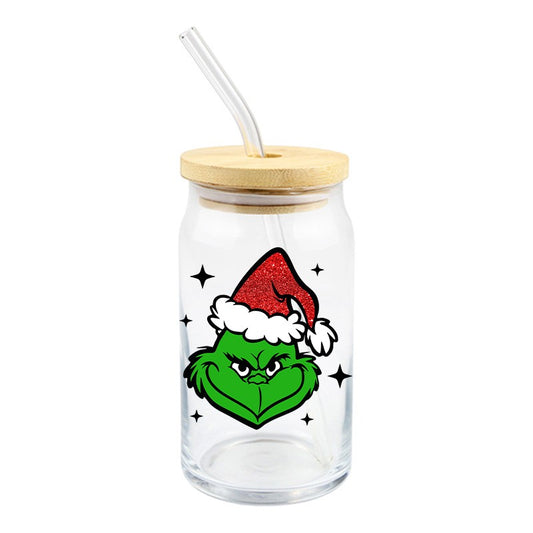 Green Face Christmas Decal